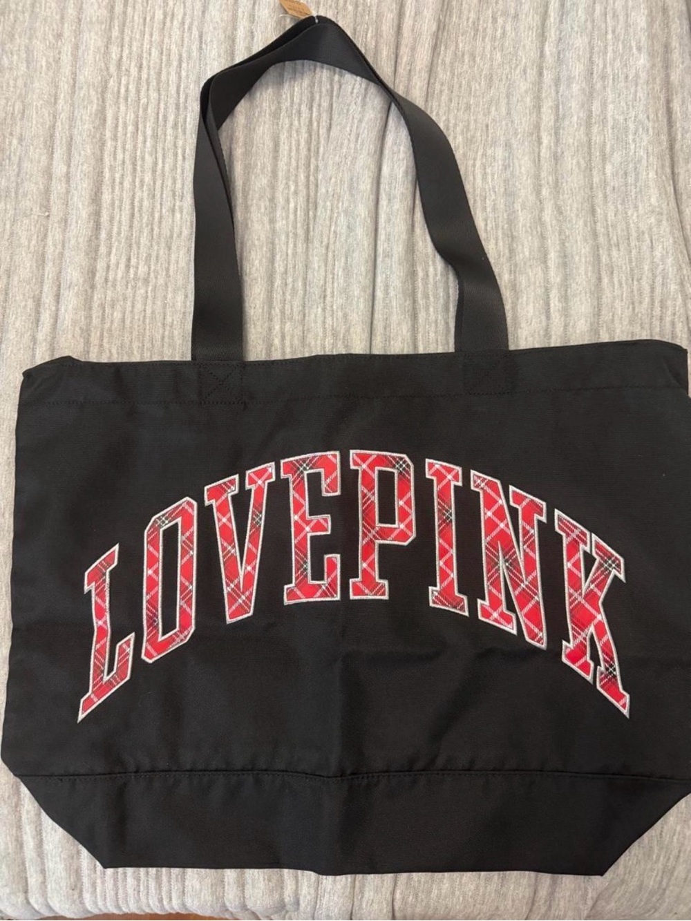PINK Victoria's Secret 'LOVE PINK' Limited Edition Holiday Plaid Tote